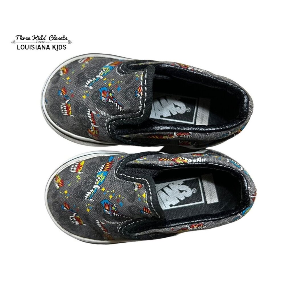 Vans Sz 4 Monster Truck Slip-On Sneakers Shoes